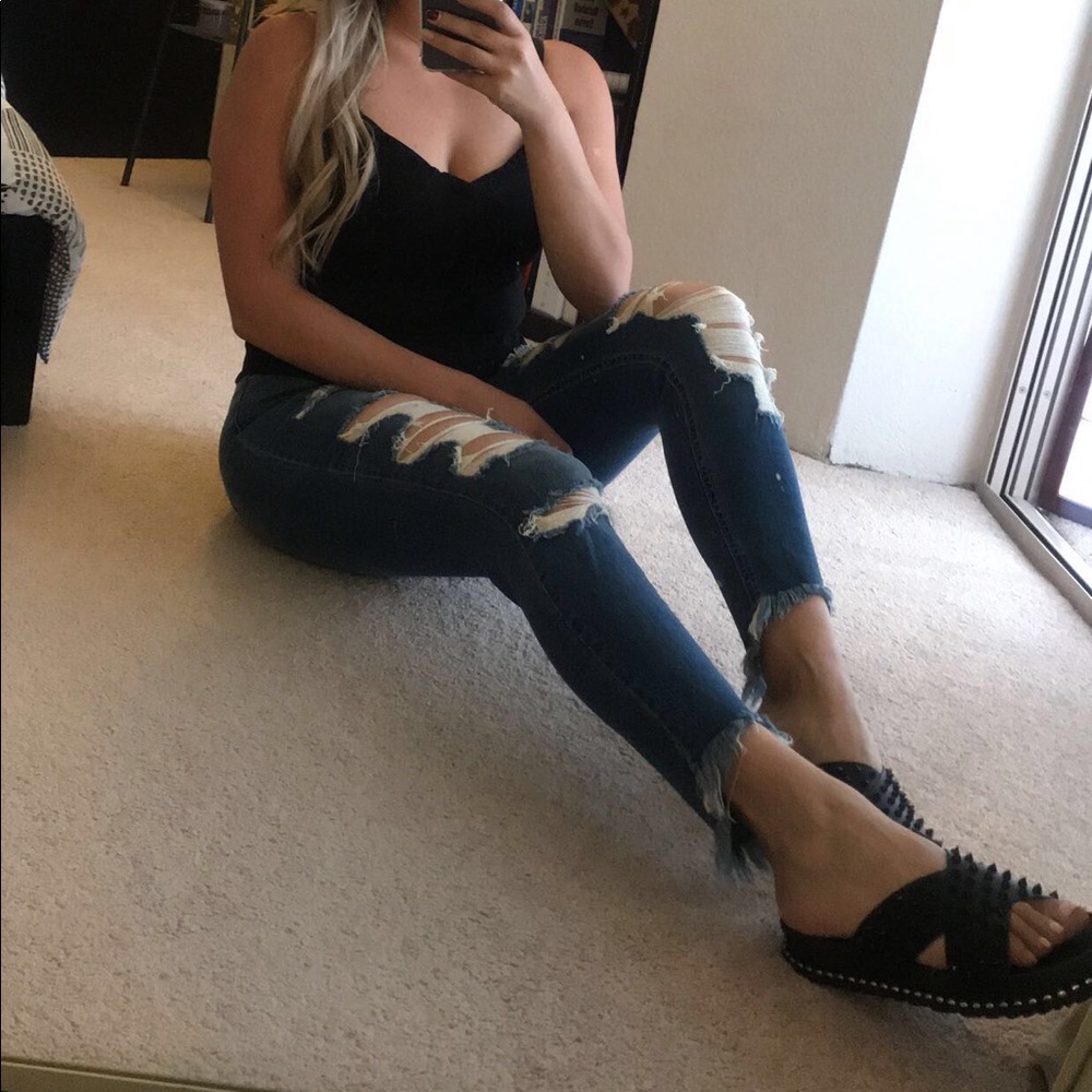 Black Studded sandals